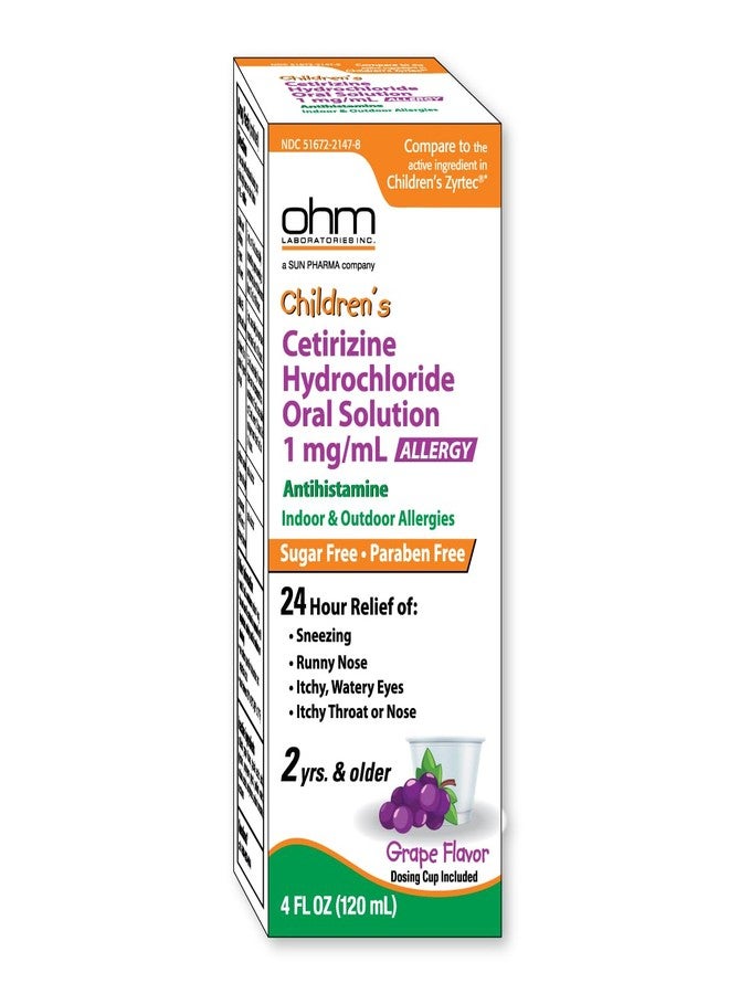 Taro Children's Allergy Medicine, Sugar Free Grape Flavor, 24-Hour Indoor & Outdoor Antihistamine, Kids Oral Solution Syrup for Sneezing, Runny Nose & Itchy Eyes, 4 fl oz - Image 2